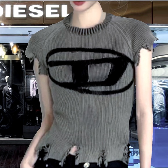 Authentic DIESEL Distressed Sweater. Small - Picture 8 of 16